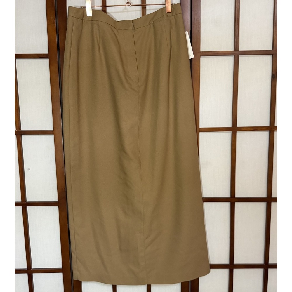 Liz Claiborne Sport Midi Skirt Size 12 Khaki/Tan Pencil Secretary New Work Wear